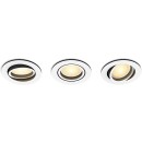Philips Hue 8720169319936 LED Einbauleuchte Milliskin | 3x4,2W GU10 | 3x400lm | 2200-6500K