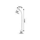 Rabalux 5241 Stehleuchte Leuchte Daron 1x40w | E27 - Chrome