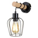 Rabalux 5244 Wandleuchte Fabian 1x40w | E27 - schwarz, Holz