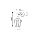 Rabalux 5244 Wandleuchte Fabian 1x40w | E27 - schwarz, Holz