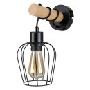 Rabalux 5244 Wandleuchte Fabian 1x40w | E27 - schwarz, Holz