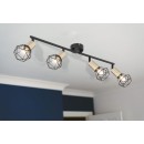 Globo 54802S-4AB Deckenleuchte Xara I 4x40W | E14 - schwarz, Messing