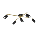 Trio 612400580 Deckenleuchte Marley 5x35W | GU10 - Gold, Schwarz