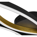 Trio 641210308 LED-Deckeneinbauleuchte Blaze 1x35W | 4300lm | 2300K+3000K+4000K - 3-Phasen-Dimmung, DIP-Schalter, schwarz, Messing