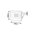 Rabalux 7063 LED Außenleuchte Flood 1x20W | 2200lm | 4000K | IP65 - schwarz