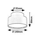 Rabalux 98071325 LED Deckenleuchte Ovidia  | 24W integrierte LED-Quelle | 1110lm | 3000K