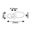 Rabalux 98071383 LED Deckenleuchte Amilia  | 24W integrierte LED-Quelle | 2400lm | 3000+4000+6500K