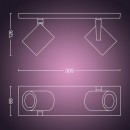 Philips Hue 8720169318076 LED Spot-Deckenleuchte Argenta | 2x4,2W GU10 | 2000-6500+RGBK