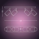Philips Hue 8720169319394 LED Spot-Deckenleuchte Fugato | 4x4,2W GU10 | 2000-6500+RGBK