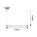 Rabalux 98072169 LED Pendelleuchte Nivaro  | 28W integrierte LED-Quelle | 3050lm | 3000K