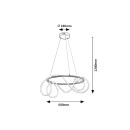 Rabalux 98072191 LED Pendelleuchte Montema | 54W integrierte LED-Quelle | 4480lm | 4000K