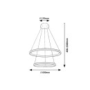 Rabalux 98072259 LED Pendelleuchte Grete | 60W integrierte LED-Quelle | 3450lm | 3000K