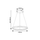 Rabalux 98072302 LED Pendelleuchte Isaure  | 45W integrierte LED-Quelle | 3000lm | 3000+4000+6500K