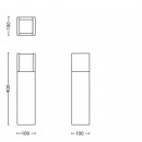 Philips 16462/93/P3 LED Sockelleuchte Abour 1x6W | 4000K | IP44