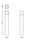 Philips 16463/93/P3 LED Sockelleuchte Abour 1x6W | 4000K | IP44