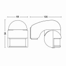 Philips 17476/30 / PN Außen-Bewegungssensor Virginia Pir | IP44 - schwarz