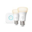 Philips Hue 8719514289116 LED Starter Kit Set + Hue Bridge 2x95w | E27 | 1100lm | 2700k - dimmbar, Bluetooth, weiß
