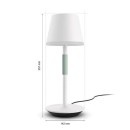 Philips Hue 8719514404571 LED Tischlampe für den Außenbereich Go | 6,2W integrierte LED-Quelle | 530lm | 2000-6500 RGBK