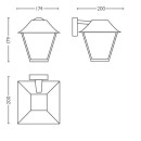 Philips 8719514417571 Außenwandlampe Alpenglow 1xe27 | 2700k | IP44 - Anthrazit