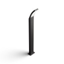 Philips 8719514417816 LED Sockelleuchte Splay 1x12w | 1200lm | 4000k | IP44 - Anthrazit