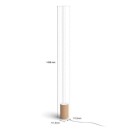 Philips Hue 8719514433526 Signe LED Stehleuchte 1,4m 1x29W | 2550lm - weiß mit Holzdekor, Farbverlauf Weiß und Color Ambiance