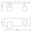 Philips 8719514435315 Deckeneinbaustrahler Runner 2x20W | GU10 - verstellbar, schwarz