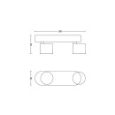 Philips 8719514435391 LED-Deckeneinbaustrahler Star 2x4,5W | 1000lm | 2700K - dimmbar, regelbar, schwarz