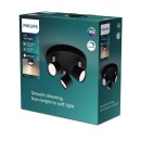 Philips 8719514435414 LED-Deckeneinbauleuchte Star 3x4,5W | 1500lm | 2700K - dimmbar, regelbar, schwarz