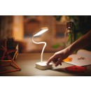 Philips 8719514443815 LED-Tischleuchte Rock 1x5W | 90lm | 5000K - USB, dimmbar, weiß