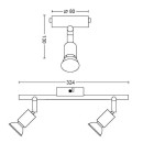 Philips 8719514465237 Deckeneinbaustrahler Limbali 2x50W | GU10 - schwarz