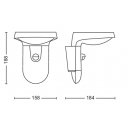 Philips 8719514476912 LED-Solarwandleuchte mit Bewegungssensor Tyla 1x1,2W | 255lm | 3000 K | IP44 - Anthrazit