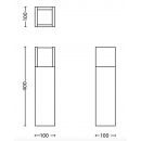 Philips 8719514490246 LED-Gartenpfosten Arbour 1x3,8W | 800lm | 3000 K | IP44 - schwarz