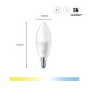 Philips WiZ 8720169075696 LED Lampen-Set | 4,9W E14 | 470lm | 2700-6500K