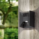 EGLO 93319 Morin LED Außenwandleuchte IP44 Anthrazit 2x2,5W (380lm)