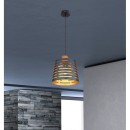Globo 15451H Deckenleuchte Ablona 1x60W | E27 - Schwarz, Gold, Natur