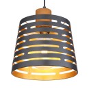 Globo 15451H Deckenleuchte Ablona 1x60W | E27 - Schwarz, Gold, Natur