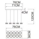 Globo 49350-92H LED Hängeleuchte Deckenleuchte Amur 1x96W | 4000K