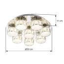 Globo 49350D5 LED Aufbauleuchte Amur 1x64W | 4000K - dimmbar