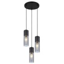 Globo 21000-3HB Deckenleuchte Annika 3x25W | E27 - schwarz, rauch