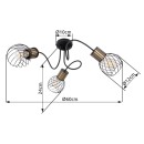 Globo 54013-3 Deckenleuchte Argusto 3x40W | E27 - schwarz