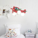 Ideal Lux 136325 Kinder Hängeleuchte Kronleuchter Avion 3x40W | E14 - Motiv Flugzeug