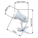 Globo 5496 Klemmleuchte Basic 1x40W | E27 - weiß