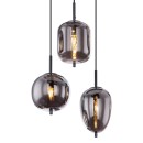 Globo 15345-6 Deckenleuchte Blacky I 6x40W | E14 - schwarz, rauchig