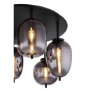 Globo 15345-6D Deckeneinbauleuchte Blacky I 6x40W | E14 - schwarz, rauchig