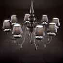 Ideal Lux 111872 Pendelleuchte 6x40W Blanche Nero | E14 - schwarz