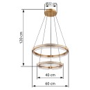 Globo 67196-78H LED Pendelleuchte BLONDIE | 78W integrierte LED-Quelle | 4134lm | 2700-6500K