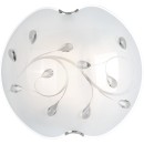 Globo 40404-3 Deckenleuchte Burgundy 3x40W | E27 - Nickel matt, Kristall, transparent