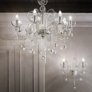 Ideal Lux 027623 Pendelleuchte 6x40W Canaletto transparente | E14 - grau