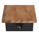 Globo 54307-1W Wandleuchte Claude 1x40W | E14 - Schwarz, Holz, Rauch