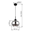 Globo 15839H Pendelleuchte CORRY E27